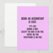 Funny Accountants - Being Accountant is Easy Bedankkaart (Voorkant / Achterkant)