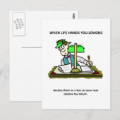 Funny Accounting Income Tax Advice Briefkaart (Voorkant / Achterkant)