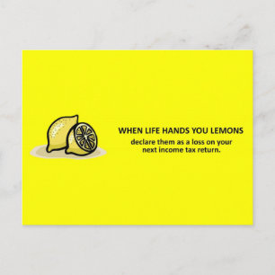 Funny Accounting Income Tax Advice Briefkaart