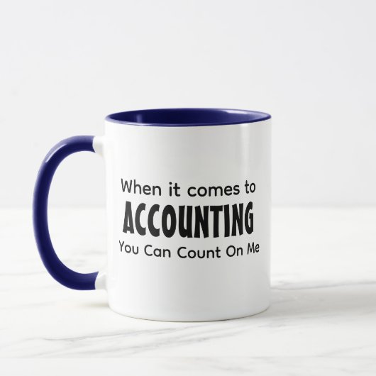 Funny accounting mugnoteringen mok (Links)