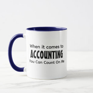 Funny accounting mugnoteringen Pun Joke Mok