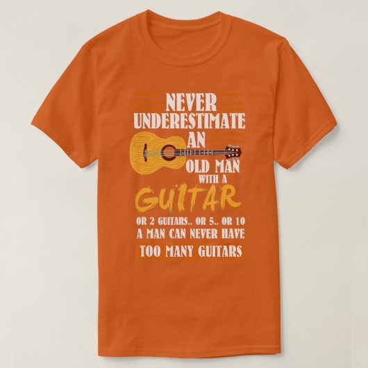 Funny Accoustic Guitar Player Gift T-shirt (Design voorkant)