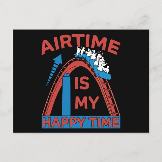 Funny achtbaancadeau pretpark briefkaart (Voorkant)