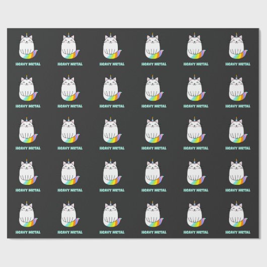 Funny-achtige eenhoorn-regenboogkat cadeaupapier (Vlak)