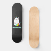 Funny-achtige eenhoorn-regenboogkat persoonlijk skateboard (Voorkant)