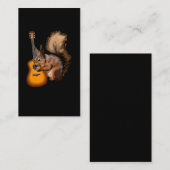 Funny Acoustic Guitar playing Squirrel Visitekaartje (Voorkant / Achterkant)