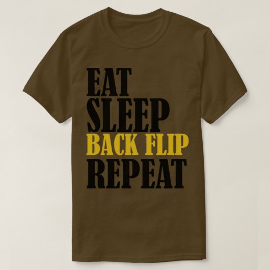 Funny Acrobat Eat Sleep Back Slaap sportsportgym T-shirt (Design voorkant)