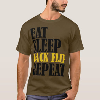 Funny Acrobat Eat Sleep Back Slaap sportsportgym T-shirt