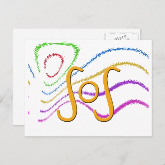 Funny Acronyms - SOS Briefkaart (Voorkant / Achterkant)