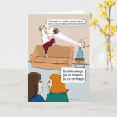 Funny Acting Dramatic op Birthday Kaart (Gele Bloem)