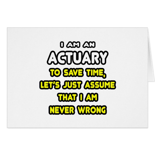Funny Actuary T-Shirts and Gifts (Voorkant Horizontaal)