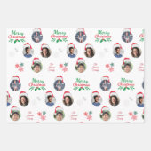 Funny Add Family Member 4 Foto's Collage Santa Hat Inpakpapier Vel (Voorkant)
