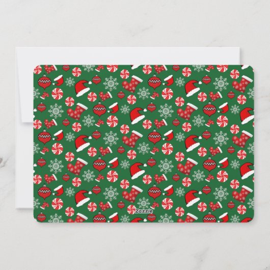 Funny add Foto van je familie, prettige kerst Feestdagenkaart (Achterkant)