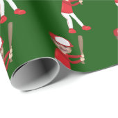 Funny Add Kids Face Photo Baseball Player Green Cadeaupapier (Rol Hoek)