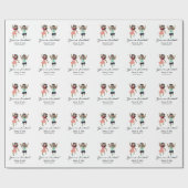 Funny Add Photo Gepersonaliseerd Bride & Groom Wed Cadeaupapier (Vlak)