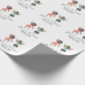 Funny Add Photo Gepersonaliseerd Bride & Groom Wed Cadeaupapier (Hoek)
