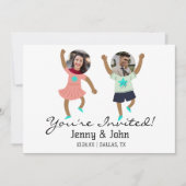 Funny Add Photo Gepersonaliseerd Bride & Groom Wed Kaart (Voorkant)