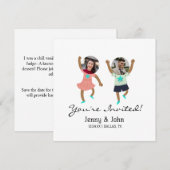 Funny Add Photo Gepersonaliseerd Bride & Groom Wed Kaart (Voorkant / Achterkant)