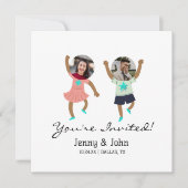 Funny Add Photo Gepersonaliseerd Bride & Groom Wed Kaart (Voorkant)