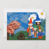 Funny Add Photo Gnome Family Merry Kerstry Feestdagenkaart (Achterkant)