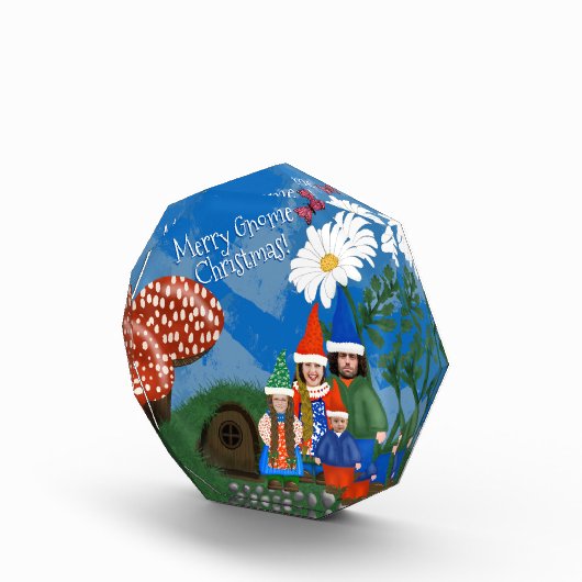 Funny add Photo Gnome Your Family Merry Kerstry Fotoblokken (Rechts)