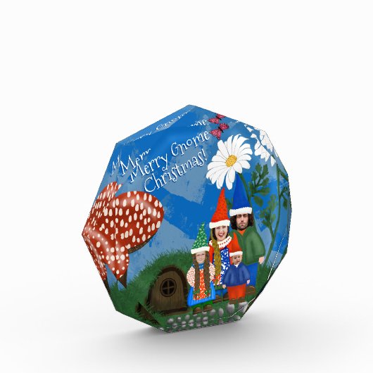 Funny add Photo Gnome Your Family Merry Kerstry Fotoblokken (Links)