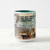 Funny ADD Squirrel Quote Foto Mok (Midden)