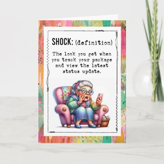 Funny Addicted To Online Shopping  Kaart (Voorkant)