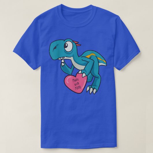 Funny ADHD Blue Dinosaur715 T-shirt (Design voorkant)