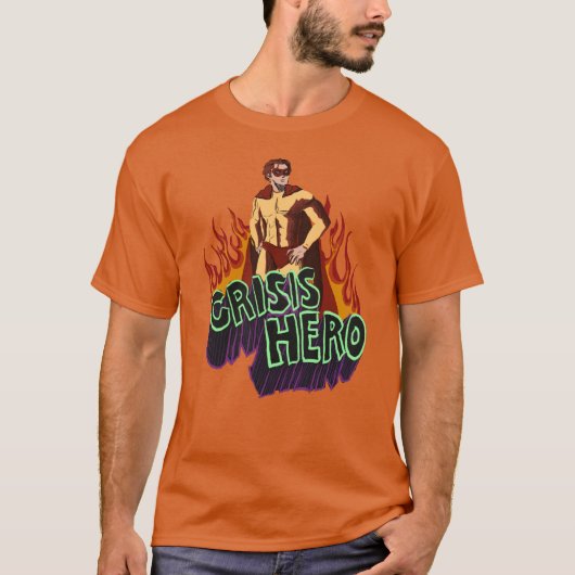 Funny ADHD Crisis Hero Chaos Energy Retro Comic T T-shirt (Voorkant)