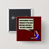 Funny ADHD Vierkante Button 5,1 Cm (Voorkant /achterkant)