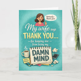 Funny Admin Pro Day Appreciation From the Wife Kaart