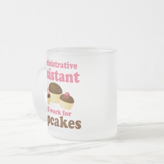 Funny Administrative Assistant Matglas Koffiemok (Voorkant links)