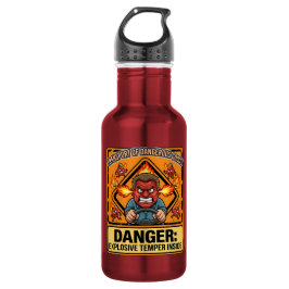 Funny ADR Trucker water bottle | Explosive Temper Waterfles