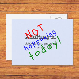 Funny adulating quote niet vandaag briefkaart