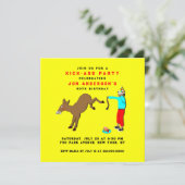 Funny Adult Birthday Invitations Kaart (Staand voorkant)