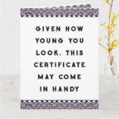 Funny Adult Birthday Kaart (Gele Bloem)