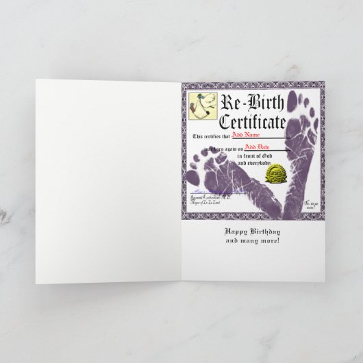 Funny Adult Birthday Kaart (Binnen)