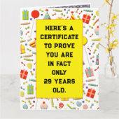 Funny Adult Birthday Kaart (Gele Bloem)