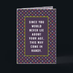 Funny Adult Birthday-kaart Kaart<br><div class="desc">Humoureuze verjaardagskaart en wedergeboortetekort voor iedereen die een nieuwe levensverzekering verdient. Om te personaliseren geef tekst uit om naam en geboortedatum toe te voegen.</div>