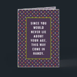 Funny Adult Birthday-kaart Kaart<br><div class="desc">Humoureuze verjaardagskaart en wedergeboortetekort voor iedereen die een nieuwe levensverzekering verdient. Om te personaliseren geef tekst uit om naam en geboortedatum toe te voegen.</div>