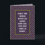 Funny Adult Birthday-kaart Kaart<br><div class="desc">Creatieve verjaardagskaart en wedergeboorte certificaat voor hem of haar. Om tekst te personaliseren,  bewerk je de naam en geboortedatum.</div>