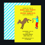 Funny Adult Birthday Party Kaart<br><div class="desc">Creative volwassen verjaardagsfeest nodigt uit om een grappig spel te spelen met Pin-the-Tail-on-the-Donkey.</div>