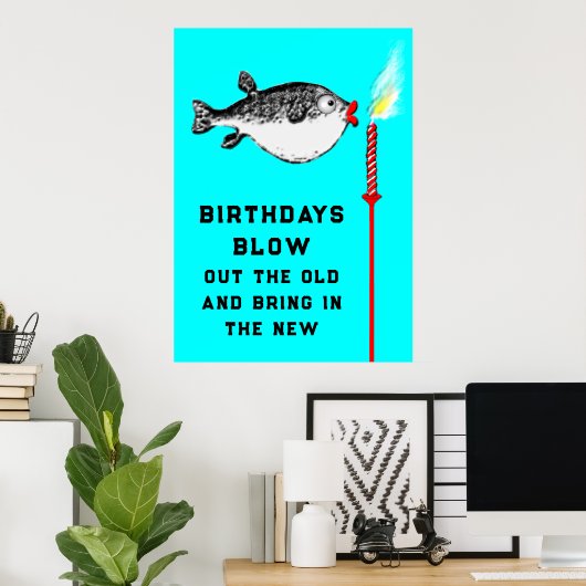 Funny Adult Birthday Poster (Thuiskantoor)