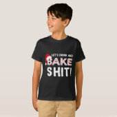 Funny Adult Christmas Baking Shirt, Drink And Bake T-shirt (Voorkant volledig)