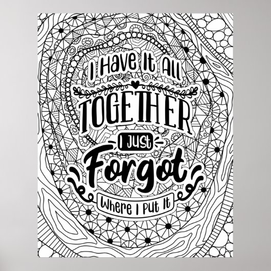 Funny Adult Coloring Poster (Voorkant)
