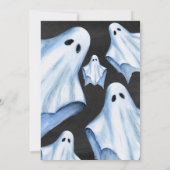 Funny Adult Ghost Sheet-face Halloween Party Kaart (Achterkant)