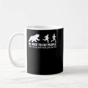 Funny Adult Humor Runner Fat People with Beer Funn Koffiemok