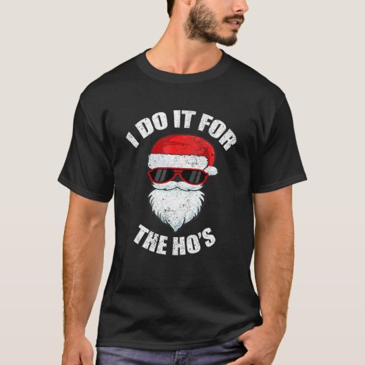 Funny Adult Naughty Kerstmis Dirty Pajama Ho PJ T-shirt (Voorkant)
