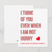 Funny Adult Naughty Valentijns Card & Gifts Feestdagenkaart (Voorkant / Achterkant)